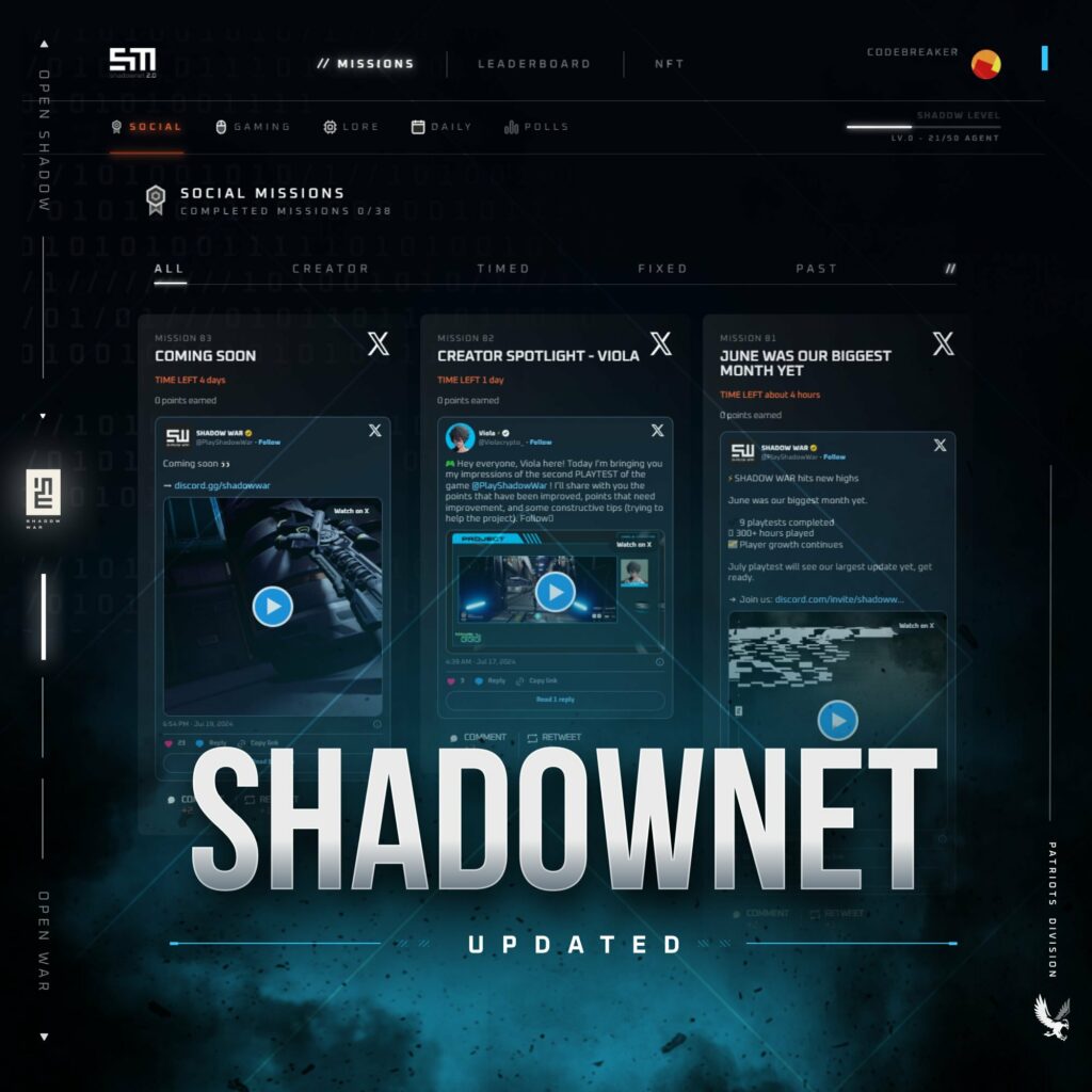 Shadownet update