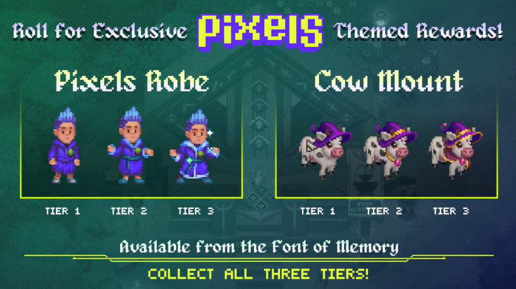 pixels rewards